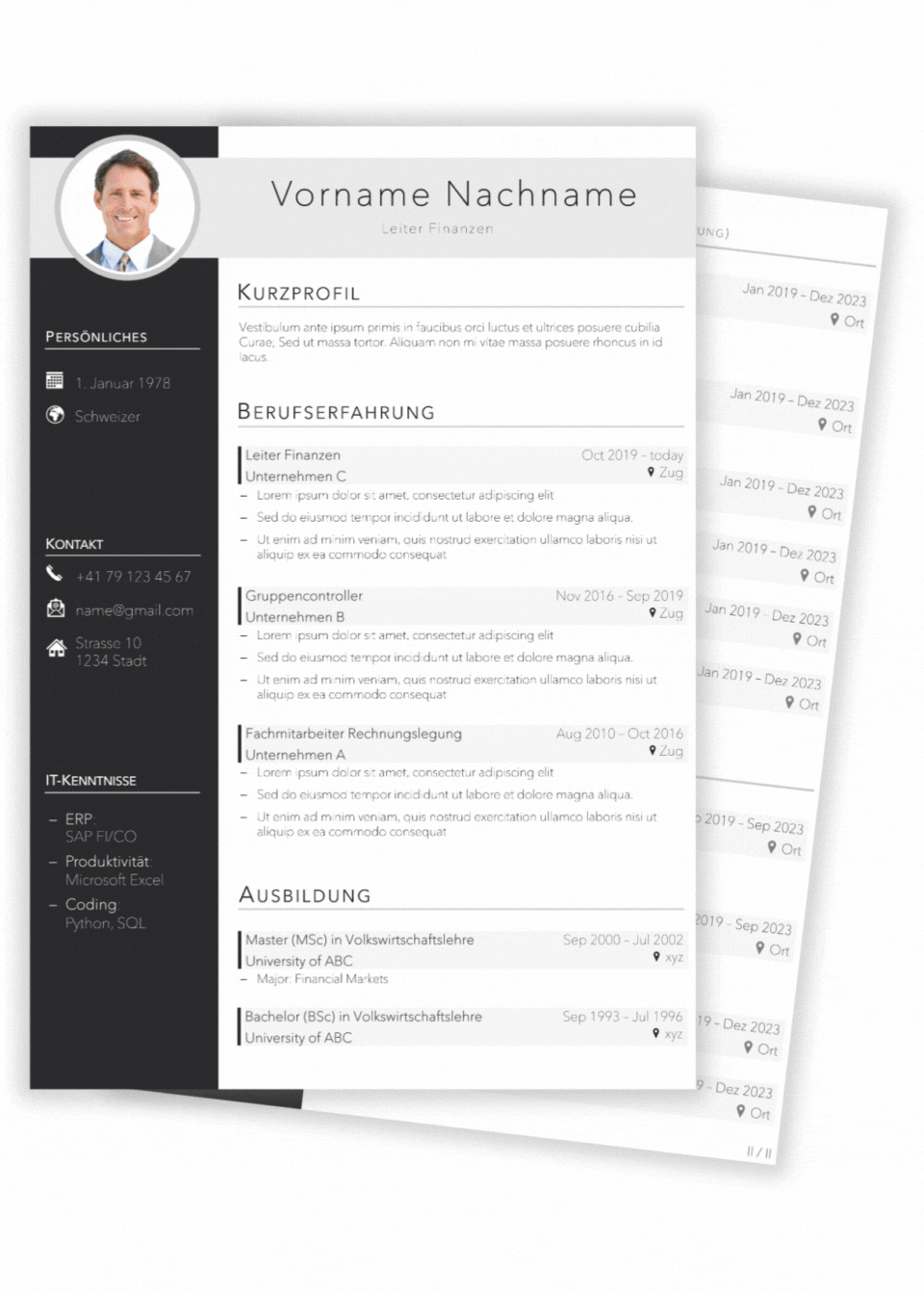 Executive Bewerbungsbundle CV Samples